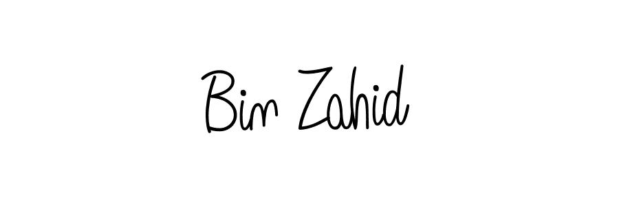 You should practise on your own different ways (Angelique-Rose-font-FFP) to write your name (Bin Zahid) in signature. don't let someone else do it for you. Bin Zahid signature style 5 images and pictures png