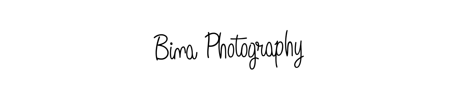 Use a signature maker to create a handwritten signature online. With this signature software, you can design (Angelique-Rose-font-FFP) your own signature for name Bina Photography. Bina Photography signature style 5 images and pictures png