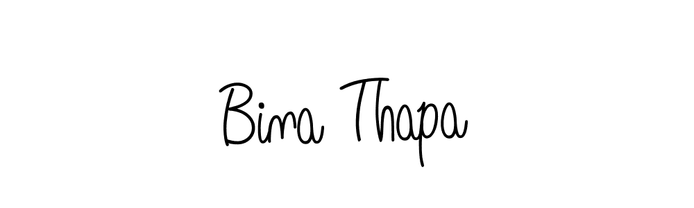 Bina Thapa stylish signature style. Best Handwritten Sign (Angelique-Rose-font-FFP) for my name. Handwritten Signature Collection Ideas for my name Bina Thapa. Bina Thapa signature style 5 images and pictures png