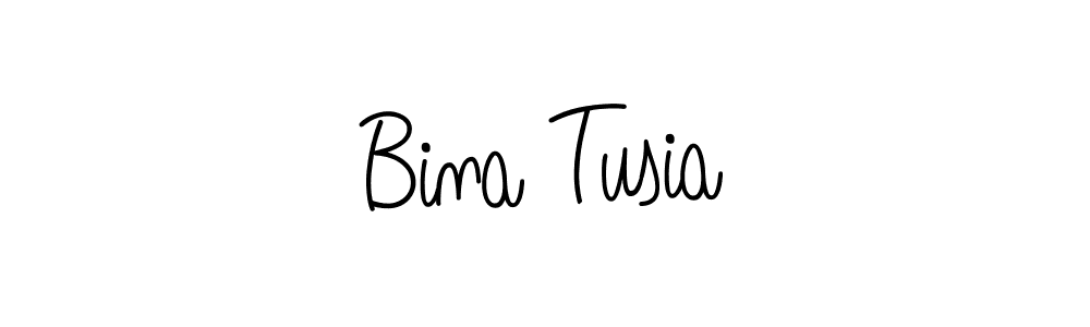 Check out images of Autograph of Bina Tusia name. Actor Bina Tusia Signature Style. Angelique-Rose-font-FFP is a professional sign style online. Bina Tusia signature style 5 images and pictures png