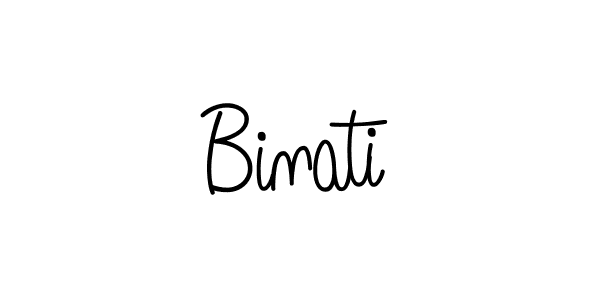 How to make Binati name signature. Use Angelique-Rose-font-FFP style for creating short signs online. This is the latest handwritten sign. Binati signature style 5 images and pictures png