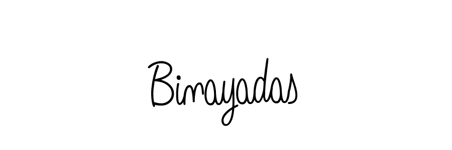 Use a signature maker to create a handwritten signature online. With this signature software, you can design (Angelique-Rose-font-FFP) your own signature for name Binayadas. Binayadas signature style 5 images and pictures png