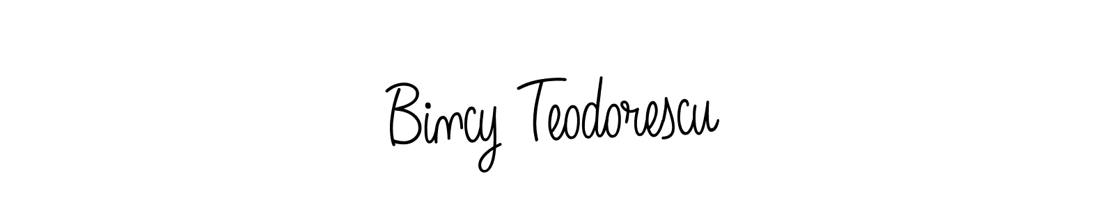 How to make Bincy Teodorescu signature? Angelique-Rose-font-FFP is a professional autograph style. Create handwritten signature for Bincy Teodorescu name. Bincy Teodorescu signature style 5 images and pictures png