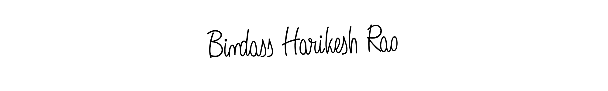 How to make Bindass Harikesh Rao name signature. Use Angelique-Rose-font-FFP style for creating short signs online. This is the latest handwritten sign. Bindass Harikesh Rao signature style 5 images and pictures png