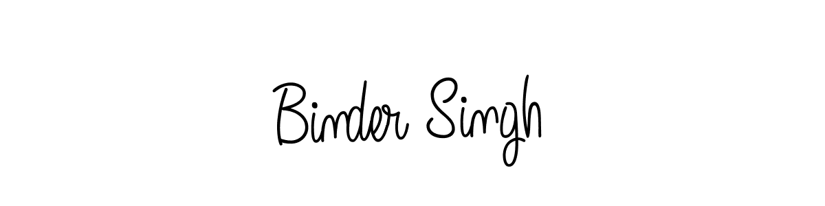 Design your own signature with our free online signature maker. With this signature software, you can create a handwritten (Angelique-Rose-font-FFP) signature for name Binder Singh. Binder Singh signature style 5 images and pictures png