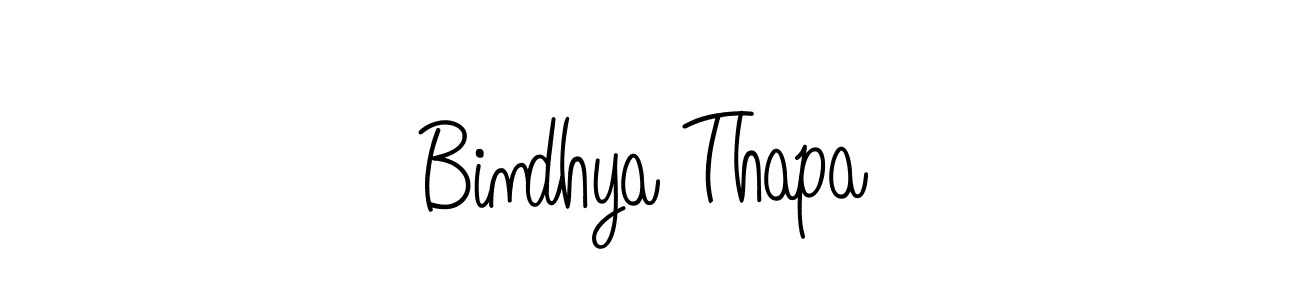 Design your own signature with our free online signature maker. With this signature software, you can create a handwritten (Angelique-Rose-font-FFP) signature for name Bindhya Thapa. Bindhya Thapa signature style 5 images and pictures png