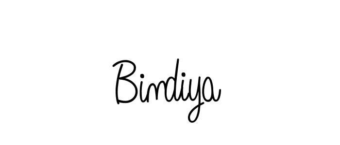 Use a signature maker to create a handwritten signature online. With this signature software, you can design (Angelique-Rose-font-FFP) your own signature for name Bindiya. Bindiya signature style 5 images and pictures png
