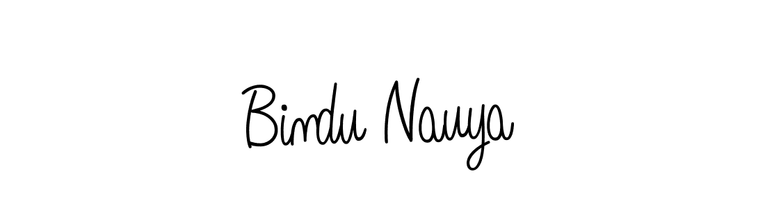 How to make Bindu Nauya signature? Angelique-Rose-font-FFP is a professional autograph style. Create handwritten signature for Bindu Nauya name. Bindu Nauya signature style 5 images and pictures png