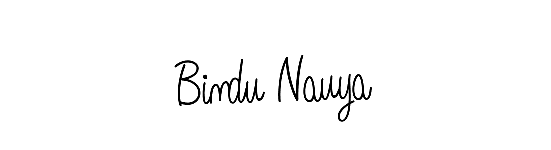 How to make Bindu Nauya signature? Angelique-Rose-font-FFP is a professional autograph style. Create handwritten signature for Bindu Nauya name. Bindu Nauya signature style 5 images and pictures png