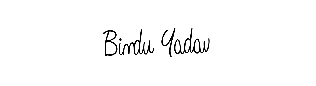 Design your own signature with our free online signature maker. With this signature software, you can create a handwritten (Angelique-Rose-font-FFP) signature for name Bindu Yadav. Bindu Yadav signature style 5 images and pictures png