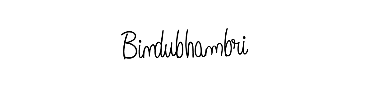 How to make Bindubhambri signature? Angelique-Rose-font-FFP is a professional autograph style. Create handwritten signature for Bindubhambri name. Bindubhambri signature style 5 images and pictures png