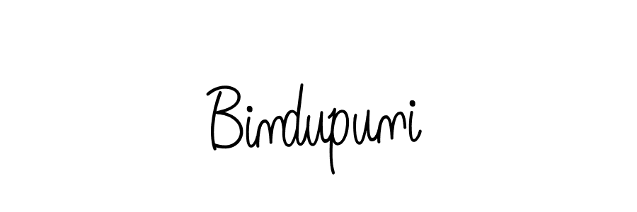 How to make Bindupuni name signature. Use Angelique-Rose-font-FFP style for creating short signs online. This is the latest handwritten sign. Bindupuni signature style 5 images and pictures png