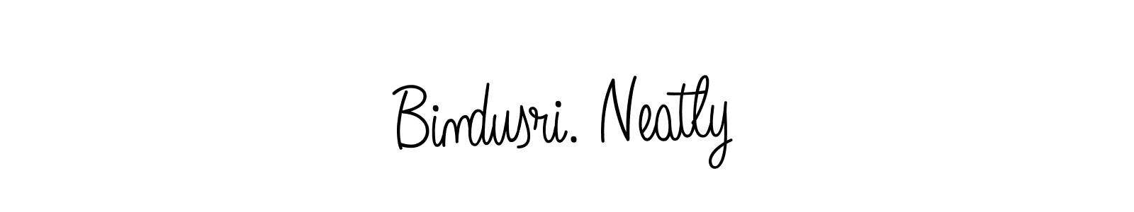 Design your own signature with our free online signature maker. With this signature software, you can create a handwritten (Angelique-Rose-font-FFP) signature for name Bindusri. Neatly. Bindusri. Neatly signature style 5 images and pictures png