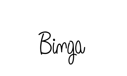 You should practise on your own different ways (Angelique-Rose-font-FFP) to write your name (Binga) in signature. don't let someone else do it for you. Binga signature style 5 images and pictures png