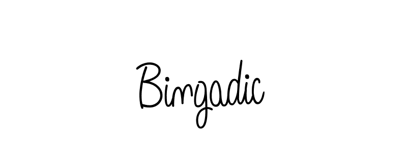 Bingadic stylish signature style. Best Handwritten Sign (Angelique-Rose-font-FFP) for my name. Handwritten Signature Collection Ideas for my name Bingadic. Bingadic signature style 5 images and pictures png