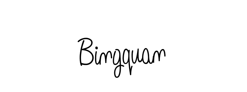 You should practise on your own different ways (Angelique-Rose-font-FFP) to write your name (Bingquan) in signature. don't let someone else do it for you. Bingquan signature style 5 images and pictures png