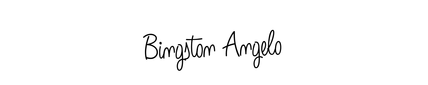 Create a beautiful signature design for name Bingston Angelo. With this signature (Angelique-Rose-font-FFP) fonts, you can make a handwritten signature for free. Bingston Angelo signature style 5 images and pictures png