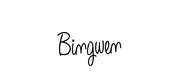 Design your own signature with our free online signature maker. With this signature software, you can create a handwritten (Angelique-Rose-font-FFP) signature for name Bingwen. Bingwen signature style 5 images and pictures png