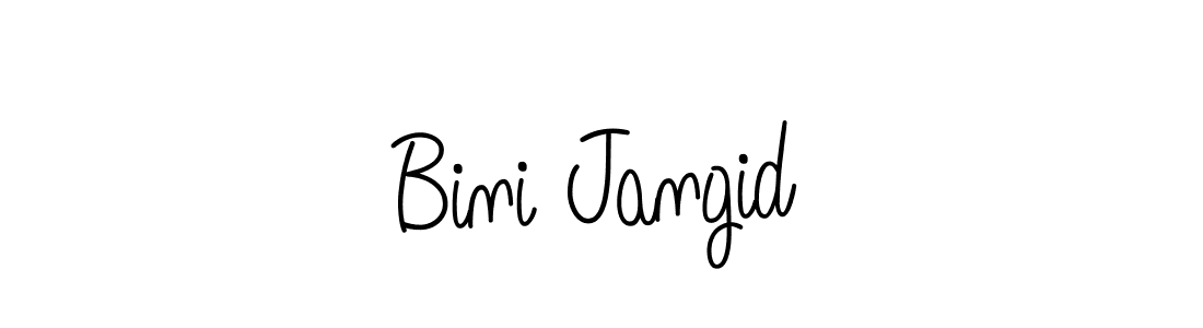 How to Draw Bini Jangid signature style? Angelique-Rose-font-FFP is a latest design signature styles for name Bini Jangid. Bini Jangid signature style 5 images and pictures png