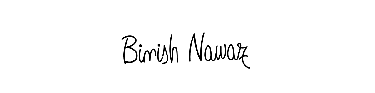 Binish Nawaz stylish signature style. Best Handwritten Sign (Angelique-Rose-font-FFP) for my name. Handwritten Signature Collection Ideas for my name Binish Nawaz. Binish Nawaz signature style 5 images and pictures png