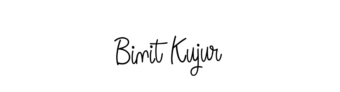 Binit Kujur stylish signature style. Best Handwritten Sign (Angelique-Rose-font-FFP) for my name. Handwritten Signature Collection Ideas for my name Binit Kujur. Binit Kujur signature style 5 images and pictures png