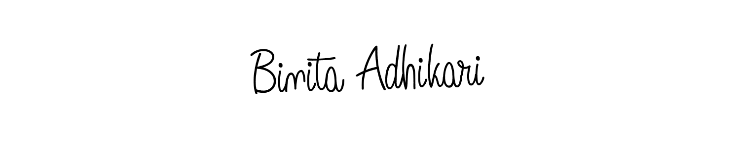 You can use this online signature creator to create a handwritten signature for the name Binita Adhikari. This is the best online autograph maker. Binita Adhikari signature style 5 images and pictures png