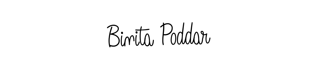 Also we have Binita Poddar name is the best signature style. Create professional handwritten signature collection using Angelique-Rose-font-FFP autograph style. Binita Poddar signature style 5 images and pictures png