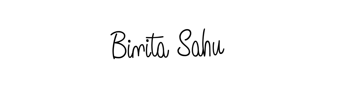 Binita Sahu stylish signature style. Best Handwritten Sign (Angelique-Rose-font-FFP) for my name. Handwritten Signature Collection Ideas for my name Binita Sahu. Binita Sahu signature style 5 images and pictures png