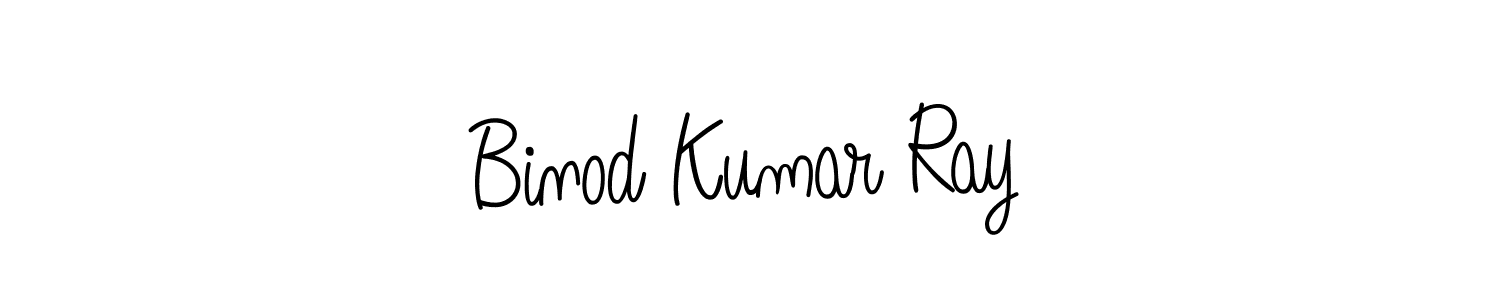 Design your own signature with our free online signature maker. With this signature software, you can create a handwritten (Angelique-Rose-font-FFP) signature for name Binod Kumar Ray. Binod Kumar Ray signature style 5 images and pictures png