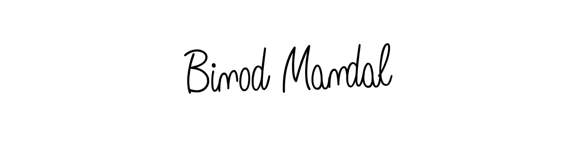 Design your own signature with our free online signature maker. With this signature software, you can create a handwritten (Angelique-Rose-font-FFP) signature for name Binod Mandal. Binod Mandal signature style 5 images and pictures png