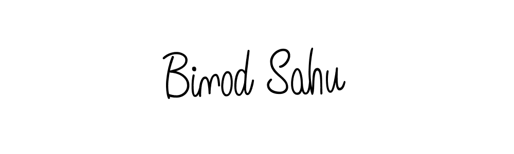 Make a beautiful signature design for name Binod Sahu. With this signature (Angelique-Rose-font-FFP) style, you can create a handwritten signature for free. Binod Sahu signature style 5 images and pictures png