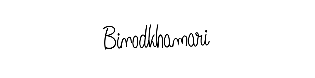 Binodkhamari stylish signature style. Best Handwritten Sign (Angelique-Rose-font-FFP) for my name. Handwritten Signature Collection Ideas for my name Binodkhamari. Binodkhamari signature style 5 images and pictures png