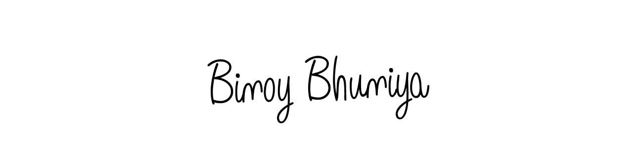 The best way (Angelique-Rose-font-FFP) to make a short signature is to pick only two or three words in your name. The name Binoy Bhuniya include a total of six letters. For converting this name. Binoy Bhuniya signature style 5 images and pictures png