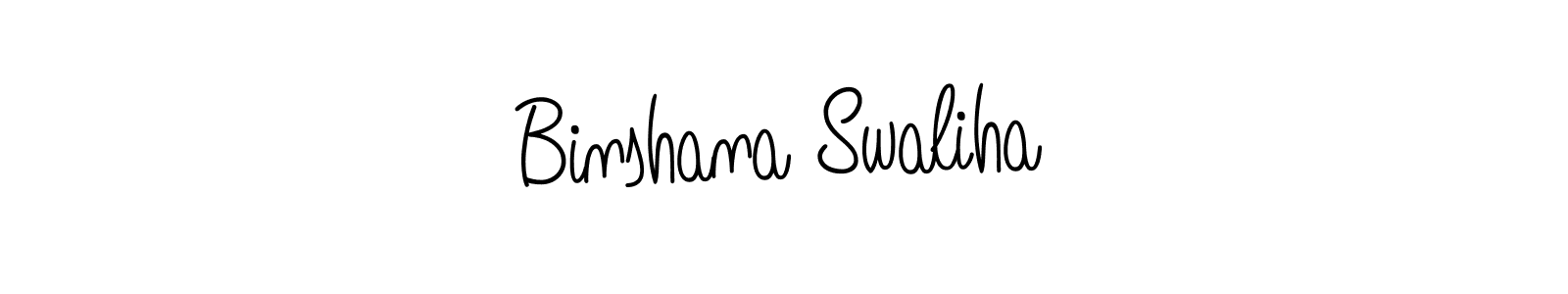 Here are the top 10 professional signature styles for the name Binshana Swaliha. These are the best autograph styles you can use for your name. Binshana Swaliha signature style 5 images and pictures png