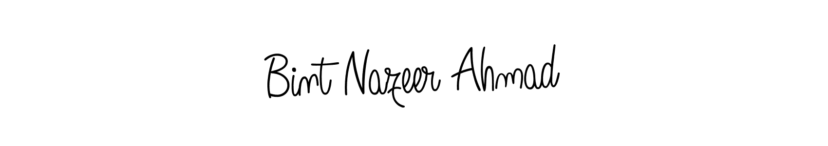 Bint Nazeer Ahmad stylish signature style. Best Handwritten Sign (Angelique-Rose-font-FFP) for my name. Handwritten Signature Collection Ideas for my name Bint Nazeer Ahmad. Bint Nazeer Ahmad signature style 5 images and pictures png