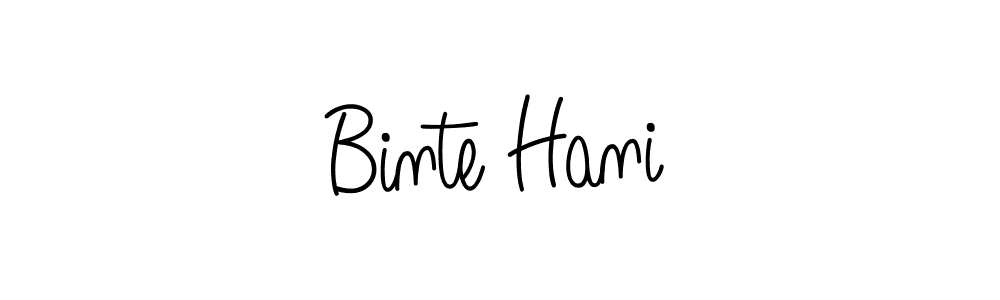 How to make Binte Hani signature? Angelique-Rose-font-FFP is a professional autograph style. Create handwritten signature for Binte Hani name. Binte Hani signature style 5 images and pictures png