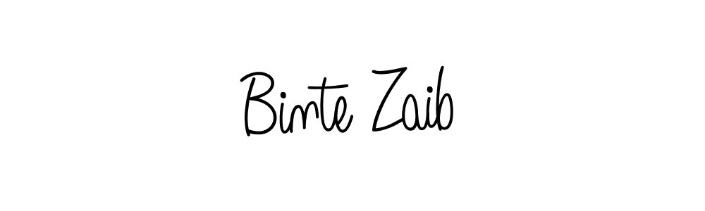 Create a beautiful signature design for name Binte Zaib. With this signature (Angelique-Rose-font-FFP) fonts, you can make a handwritten signature for free. Binte Zaib signature style 5 images and pictures png