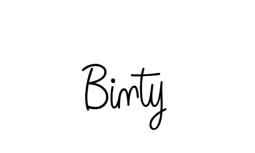 Binty stylish signature style. Best Handwritten Sign (Angelique-Rose-font-FFP) for my name. Handwritten Signature Collection Ideas for my name Binty. Binty signature style 5 images and pictures png