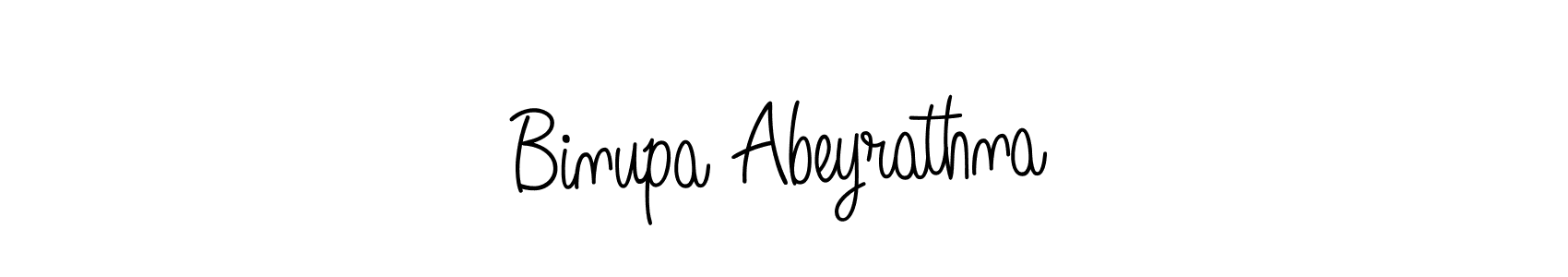 You should practise on your own different ways (Angelique-Rose-font-FFP) to write your name (Binupa Abeyrathna) in signature. don't let someone else do it for you. Binupa Abeyrathna signature style 5 images and pictures png