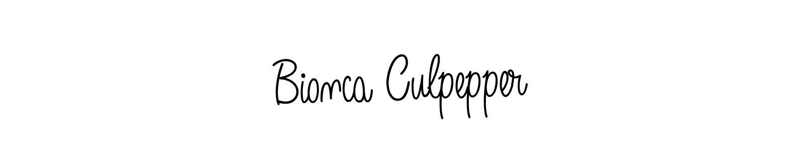 How to make Bionca Culpepper name signature. Use Angelique-Rose-font-FFP style for creating short signs online. This is the latest handwritten sign. Bionca Culpepper signature style 5 images and pictures png