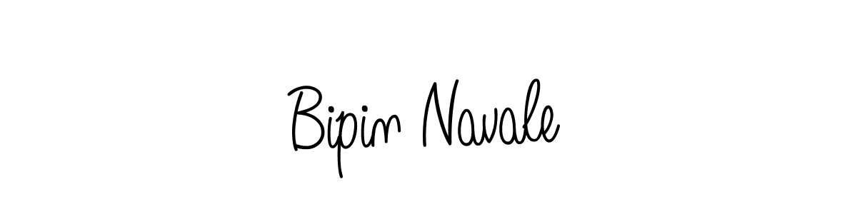 How to make Bipin Navale name signature. Use Angelique-Rose-font-FFP style for creating short signs online. This is the latest handwritten sign. Bipin Navale signature style 5 images and pictures png