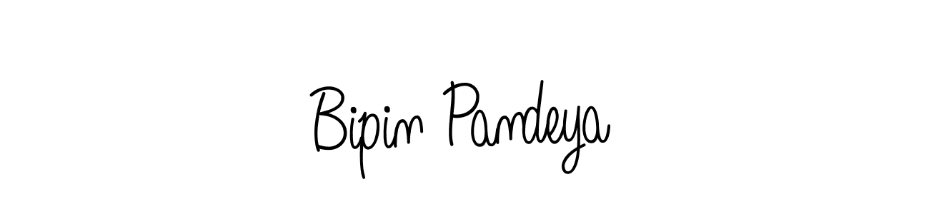 The best way (Angelique-Rose-font-FFP) to make a short signature is to pick only two or three words in your name. The name Bipin Pandeya include a total of six letters. For converting this name. Bipin Pandeya signature style 5 images and pictures png