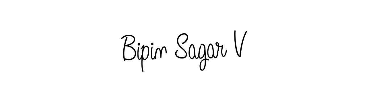 How to make Bipin Sagar V name signature. Use Angelique-Rose-font-FFP style for creating short signs online. This is the latest handwritten sign. Bipin Sagar V signature style 5 images and pictures png