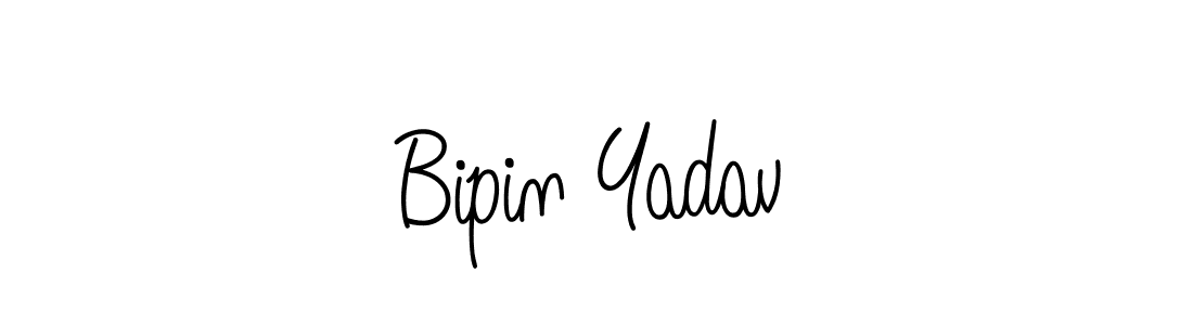 Design your own signature with our free online signature maker. With this signature software, you can create a handwritten (Angelique-Rose-font-FFP) signature for name Bipin Yadav. Bipin Yadav signature style 5 images and pictures png