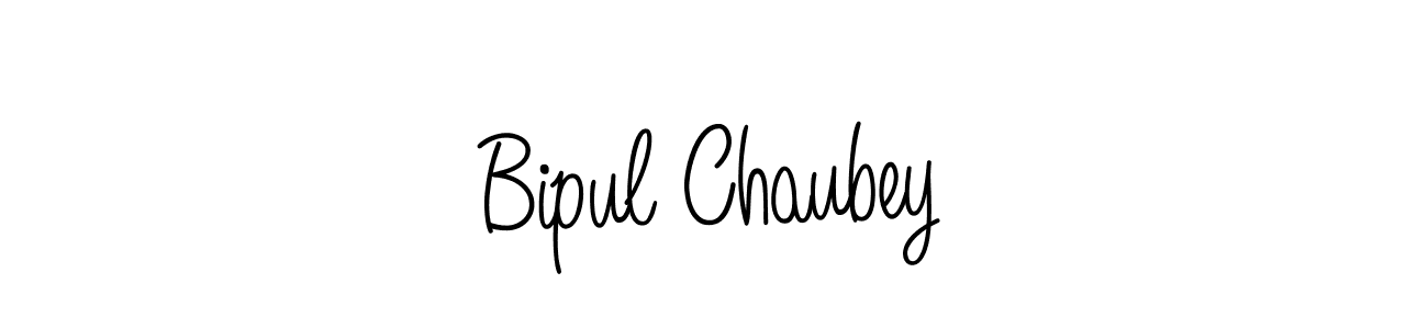 The best way (Angelique-Rose-font-FFP) to make a short signature is to pick only two or three words in your name. The name Bipul Chaubey include a total of six letters. For converting this name. Bipul Chaubey signature style 5 images and pictures png
