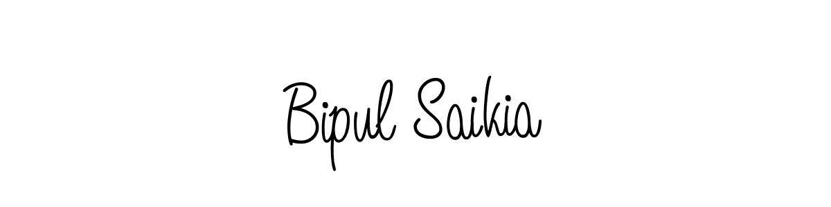 Use a signature maker to create a handwritten signature online. With this signature software, you can design (Angelique-Rose-font-FFP) your own signature for name Bipul Saikia. Bipul Saikia signature style 5 images and pictures png