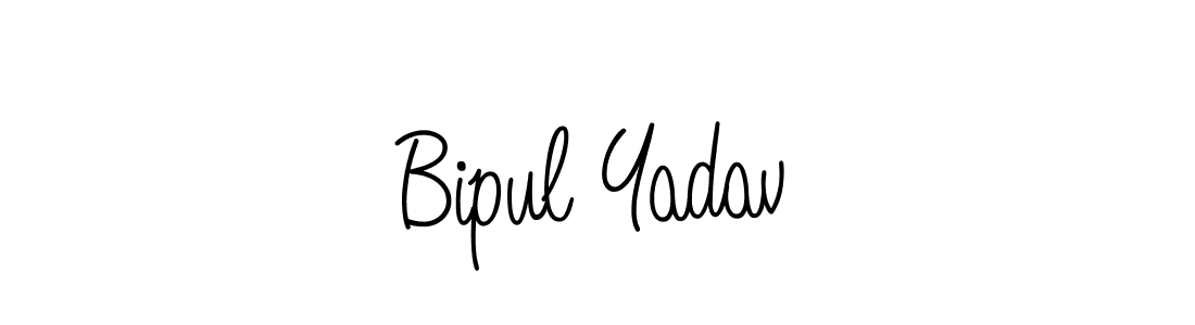 Use a signature maker to create a handwritten signature online. With this signature software, you can design (Angelique-Rose-font-FFP) your own signature for name Bipul Yadav. Bipul Yadav signature style 5 images and pictures png