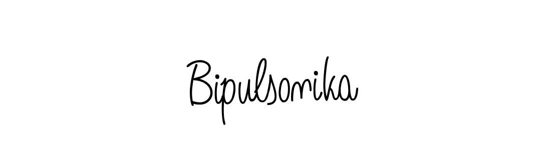 You should practise on your own different ways (Angelique-Rose-font-FFP) to write your name (Bipulsonika) in signature. don't let someone else do it for you. Bipulsonika signature style 5 images and pictures png