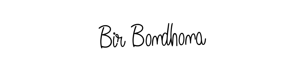 Make a beautiful signature design for name Bir Bondhona. With this signature (Angelique-Rose-font-FFP) style, you can create a handwritten signature for free. Bir Bondhona signature style 5 images and pictures png