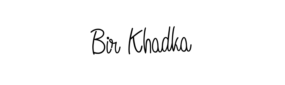 Make a beautiful signature design for name Bir Khadka. With this signature (Angelique-Rose-font-FFP) style, you can create a handwritten signature for free. Bir Khadka signature style 5 images and pictures png